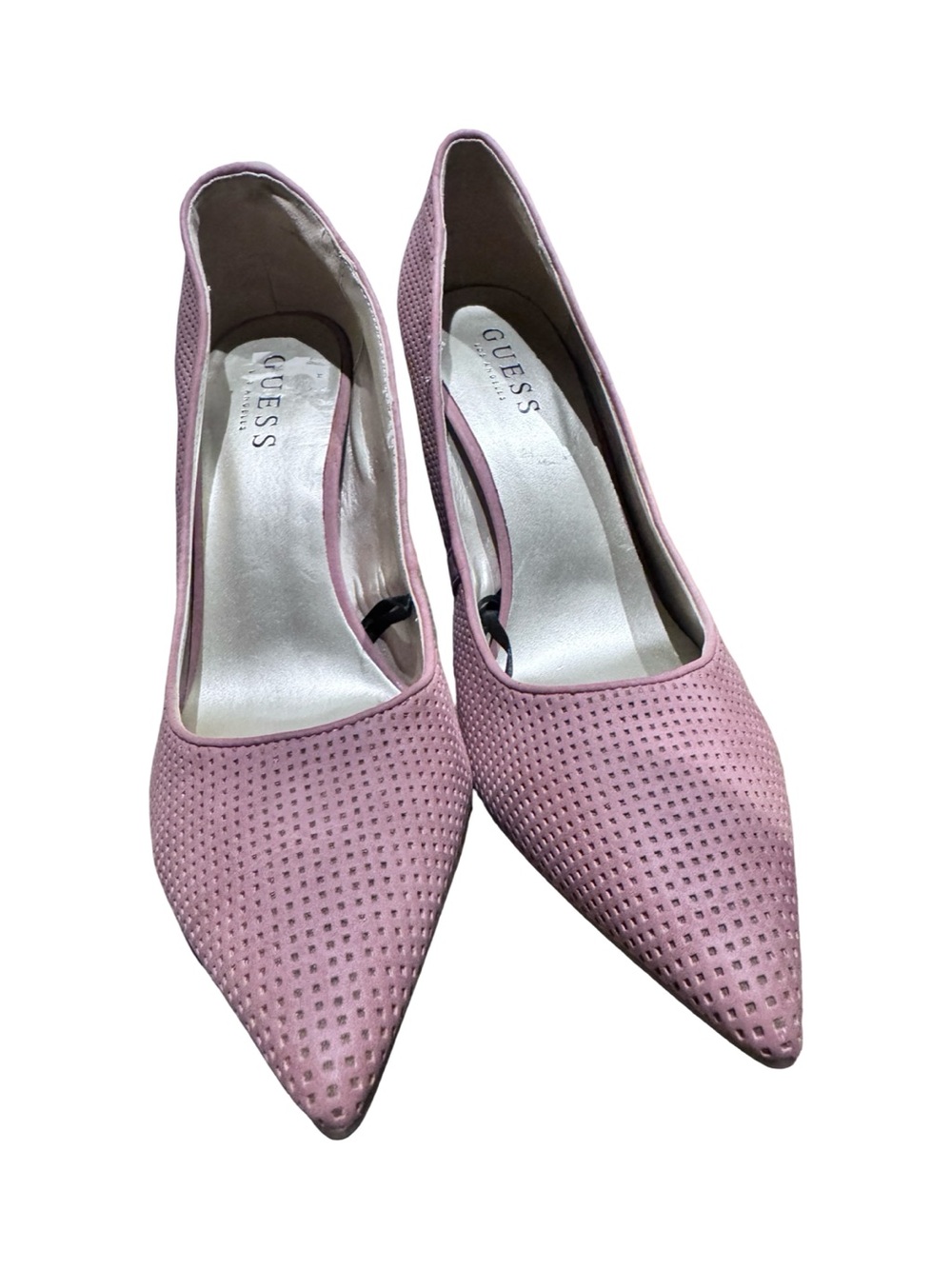 GUESS Mauve Perforated Pointed-Toe Pumps